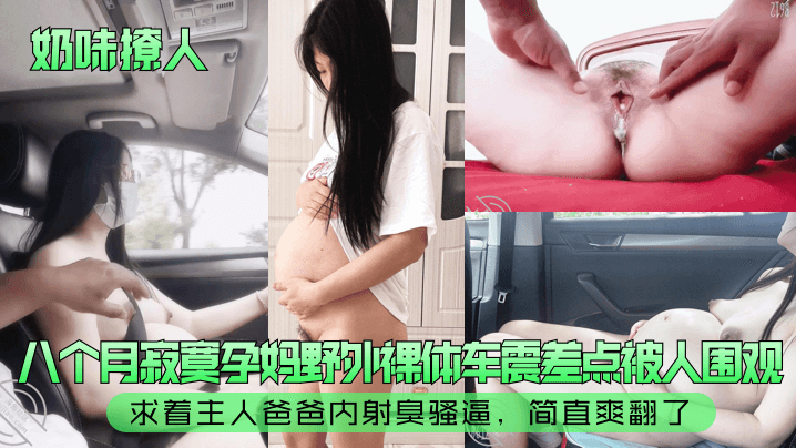奶味撩人八个月寂寞孕妈的野外裸体车震差点被人围观求着主人爸爸内射臭骚逼简直爽翻了
